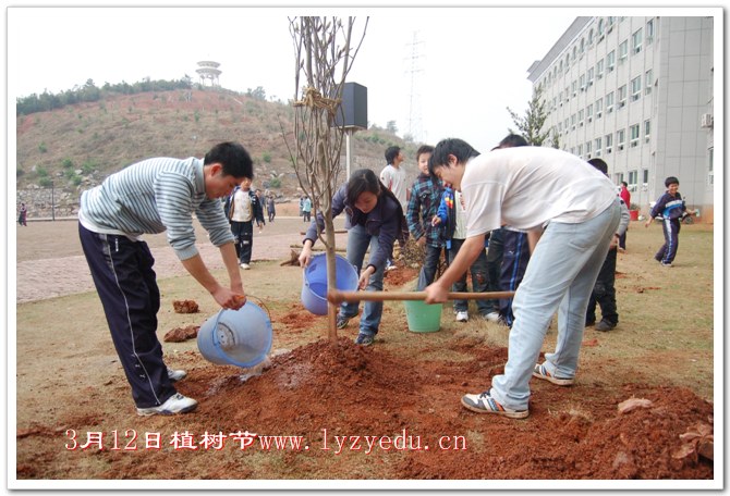 正源学校3月12日植树节组图